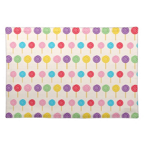 Lollipop pattern cloth placemat