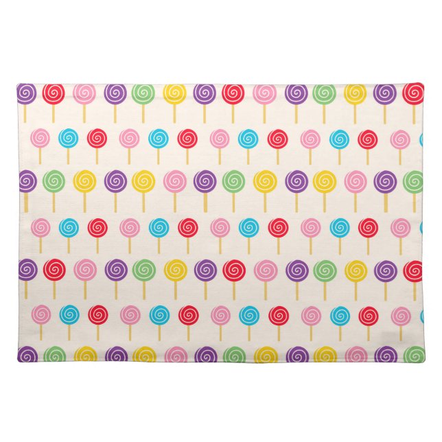 Lollipop pattern cloth placemat (Front)