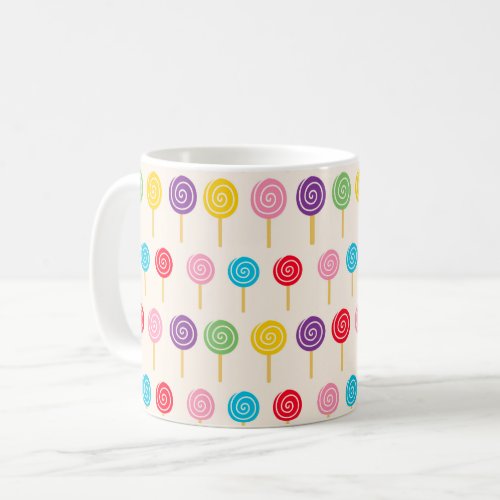 Lollipop pattern coffee mug