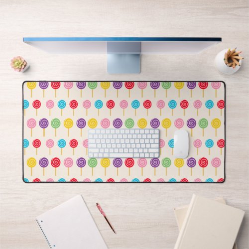 Lollipop pattern desk mat