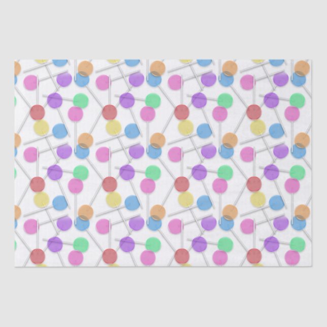 Lollipop pattern sweet treat tissue paper (Front)