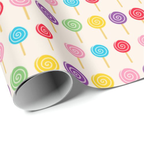 Lollipop pattern wrapping paper