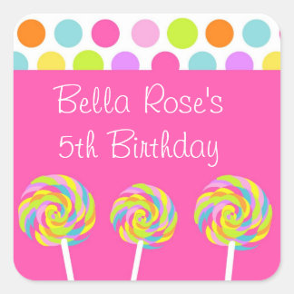 Lollipop Personalized Labels Stickers