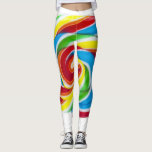 Lollipop Rainbow Swirl Leggings