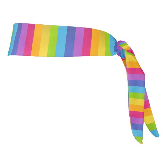 Lollipop Rainbow Tie Back Headband (Rotate 90)