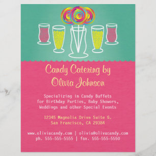 Lollipop Style Candy Catering Business Flyer