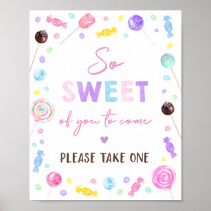 Lollipop Sweet Shop Birthday Treat Sign