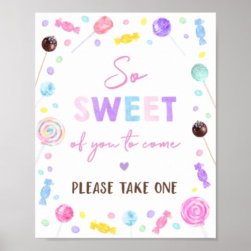 Lollipop Sweet Shop Birthday Treat Sign