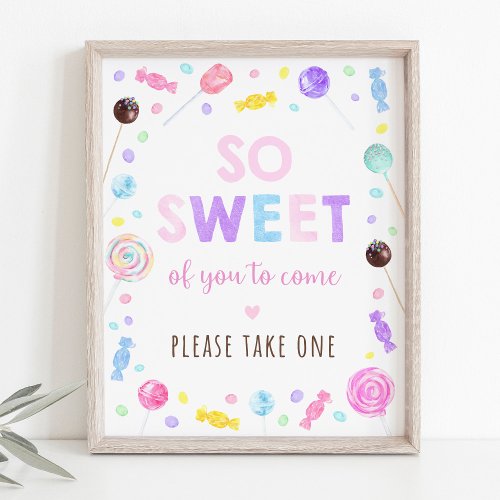 Lollipop Sweet Shop Birthday Treat Sign