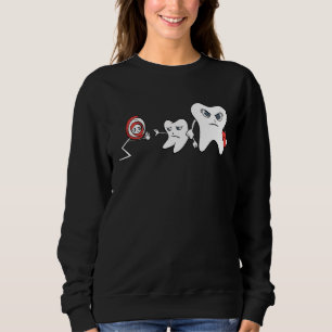 Lollipop Tooth Dentist Dental Care Dental Assistan Sweatshirt