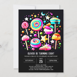 Lollipop Wonderland Bliss Birthday Invitation