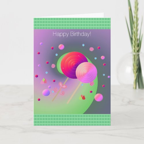 Lollipops and Candy Dots Card