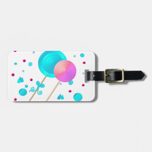 Lollipops and Candy Dots Luggage Tag