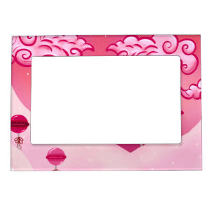 Lollipops and pretty clouds magnetic frame