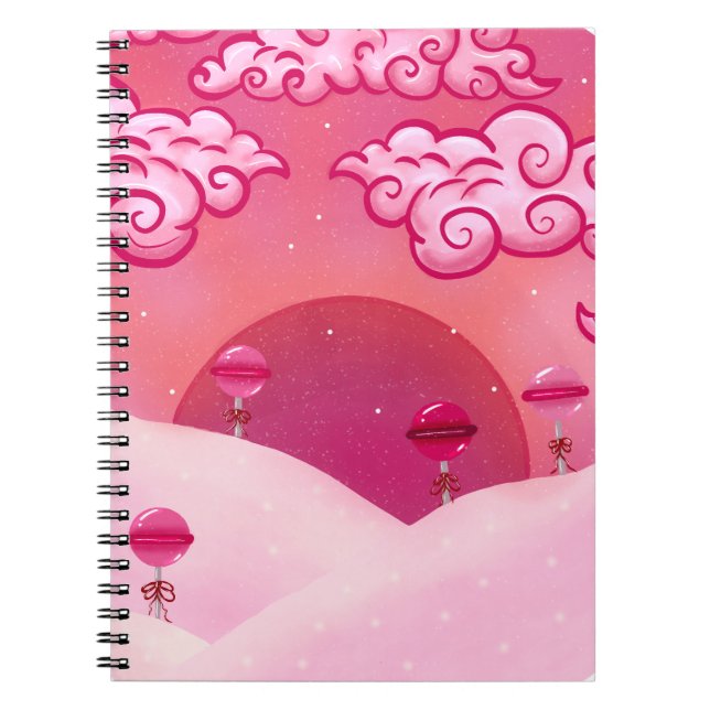 Lollipops and pretty clouds notebook (Front)