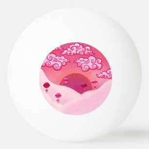 Lollipops and pretty clouds ping pong ball