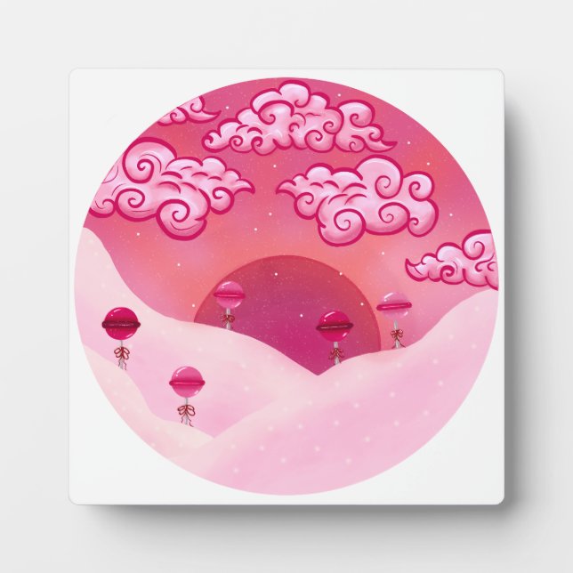 Lollipops and pretty clouds plaque (Front)