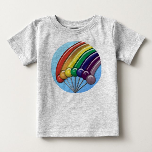 Lollipops and Rainbows Baby T-Shirt (Front)