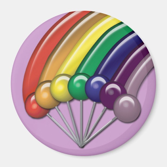 Lollipops and Rainbows Customizable Magnets (Front)