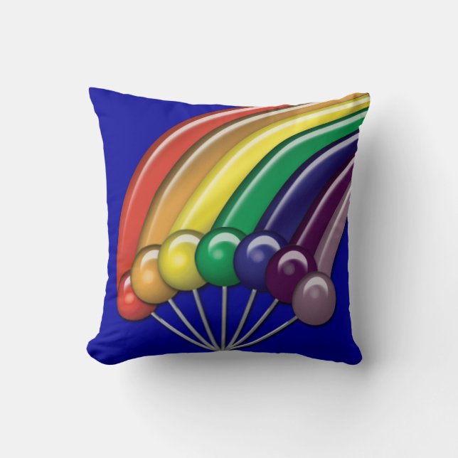 Lollipops and Rainbows Customizable Pillow (Front)