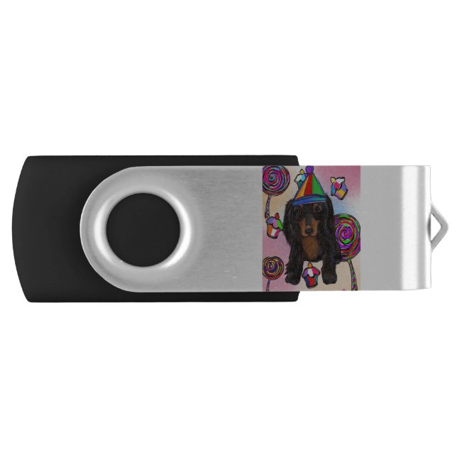 Lollipops Black Doxie Flash Drive (Front)