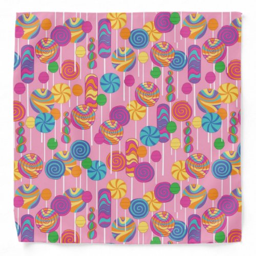 Lollipops Candy Pattern Bandana