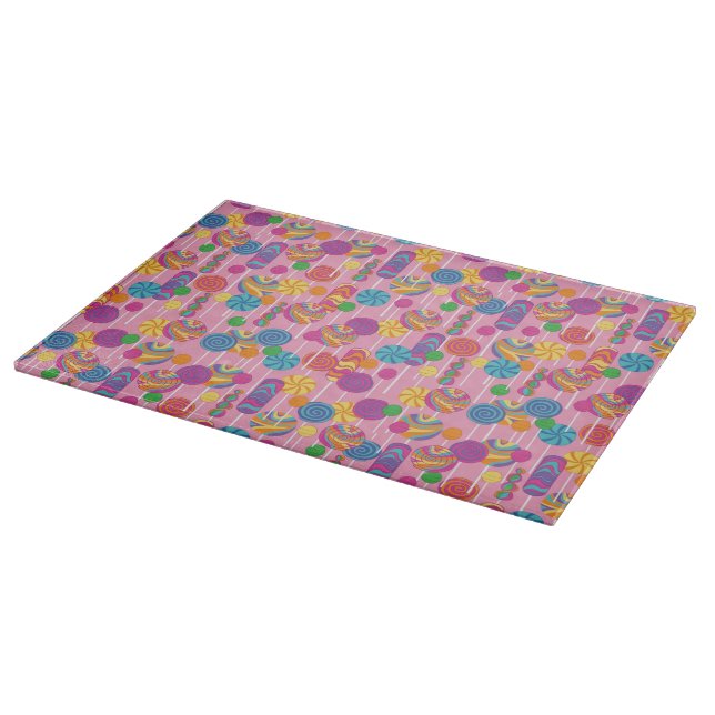 Lollipops Candy Pattern Cutting Board (Corner)