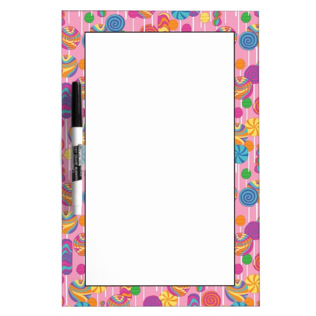 Lollipops Candy Pattern Dry Erase Board (Front)