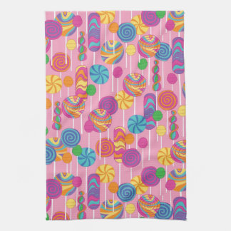 Lollipops Candy Pattern Kitchen Towel