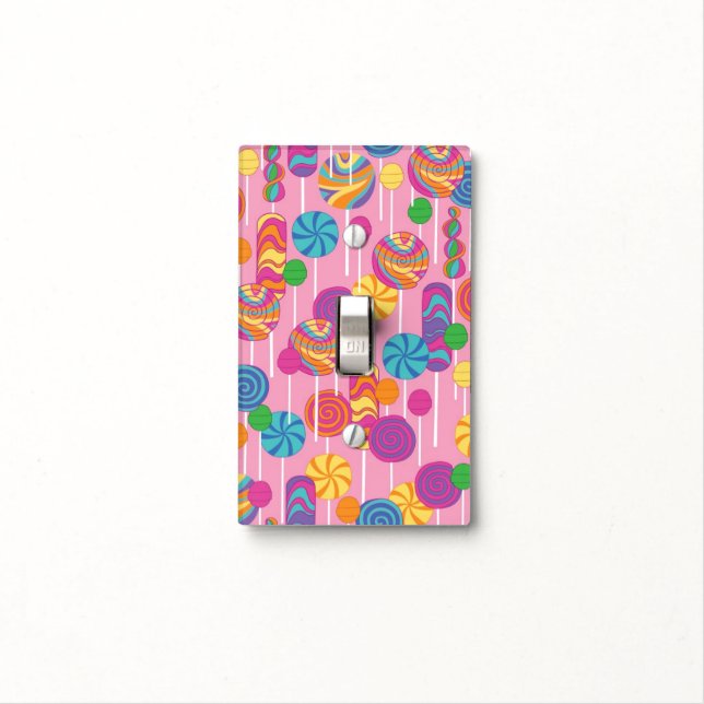 Lollipops Candy Pattern Light Switch Cover (In Situ)