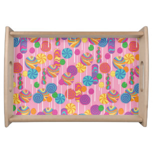 Lollipops Candy Pattern Serving Tray