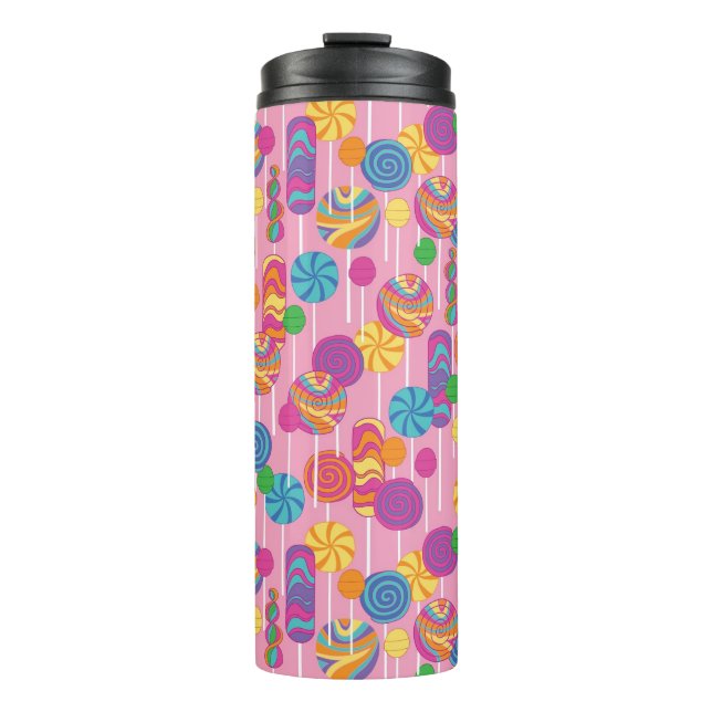 Lollipops Candy Pattern Thermal Tumbler (Front)