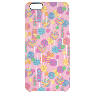 Lollipops Candy Pattern Clear iPhone 6 Plus Case