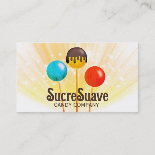 Lollipops candy sweets confections confectionery business card