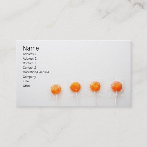 Lollipop Profile Card II Business Card Template