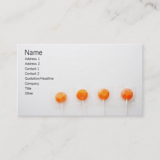 Customizable Lollipop Profile Card II Business Card Template