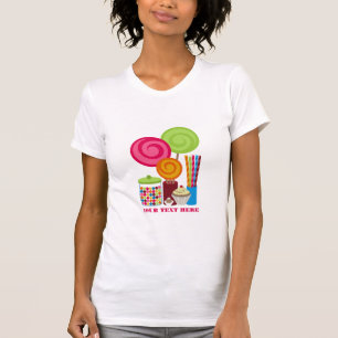 Lollipops Gumballs Chocolate Candy Cupcake T-Shirt