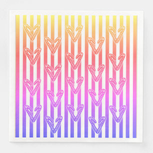 Lollipops Hearts Stripes Paper Dinner Napkins