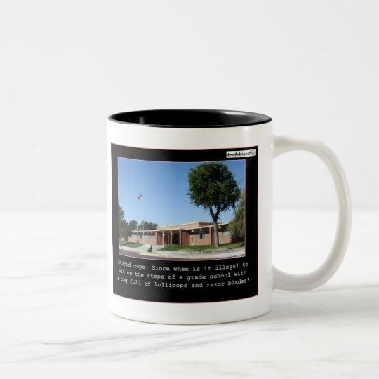 Lollipops & Razor Blades Two-Tone Coffee Mug
