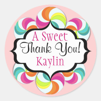 Lollipops Sweet Thank You Stickers