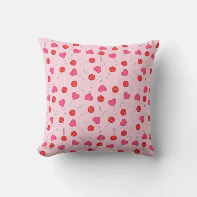 Lollipops Throw Pillow (Front)