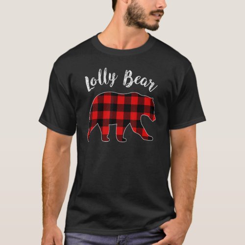Lolly Bear Buffalo Plaid Matching Family Group Chr T_Shirt