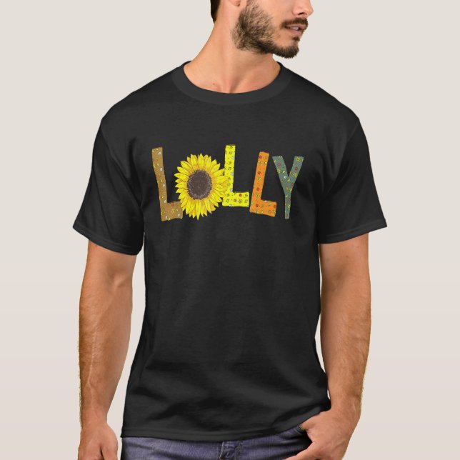 Lolly Grandmother Sunflowers Matching Lolli Pop  1 T-Shirt (Front)