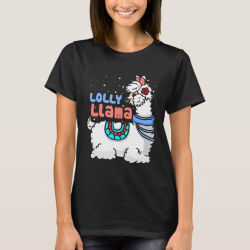 Lolly Llama Matching Family Christmas Pajamas T_Shirt