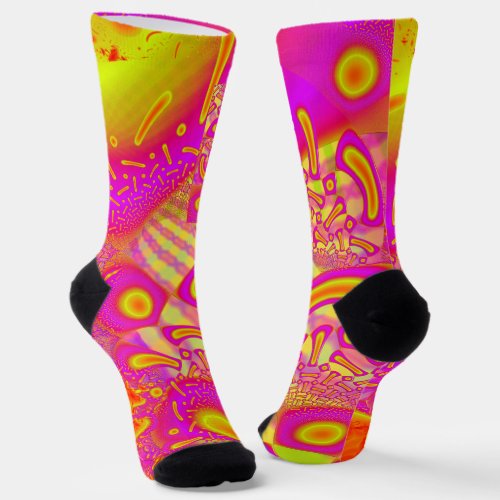 LollyPoP 3D Fused Glass Fractal Socks