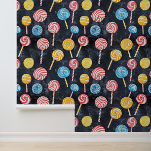 Lollypop Candies & Sweets Colorful Shop Decor Wallpaper