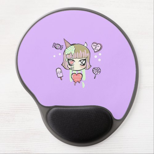 Lollypop Lane Purple Cute Gel Mouse pad