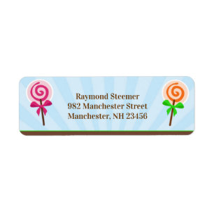 Lollypop Return Address Labels