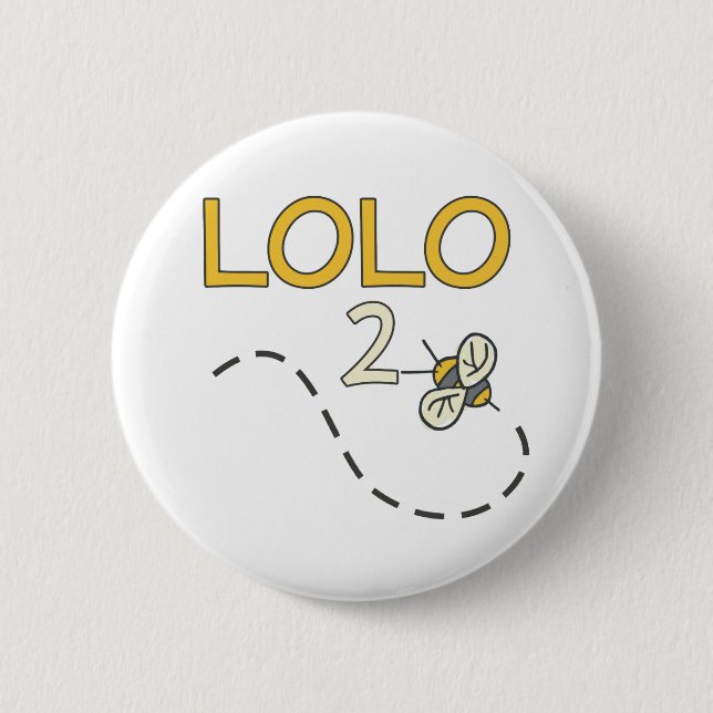 Lolo 2 Bee Button (Front)
