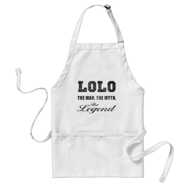 Lolo Man Myth Legend Adult Apron (Front)